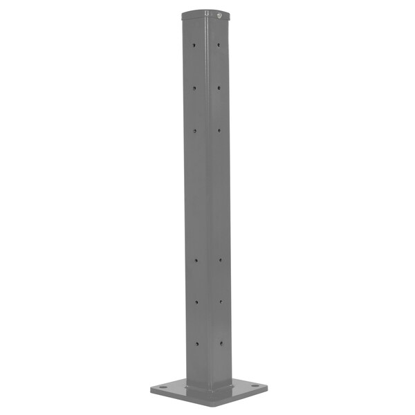 Vestil Rigid Tube Post 42In Bolt-On Style Gray Semi Gloss GR-F2R-BO-TP42-GYSG - main
